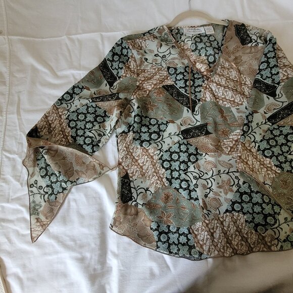 Giorgio Fiorlini Multi Color Blouse XL - Picture 4 of 10